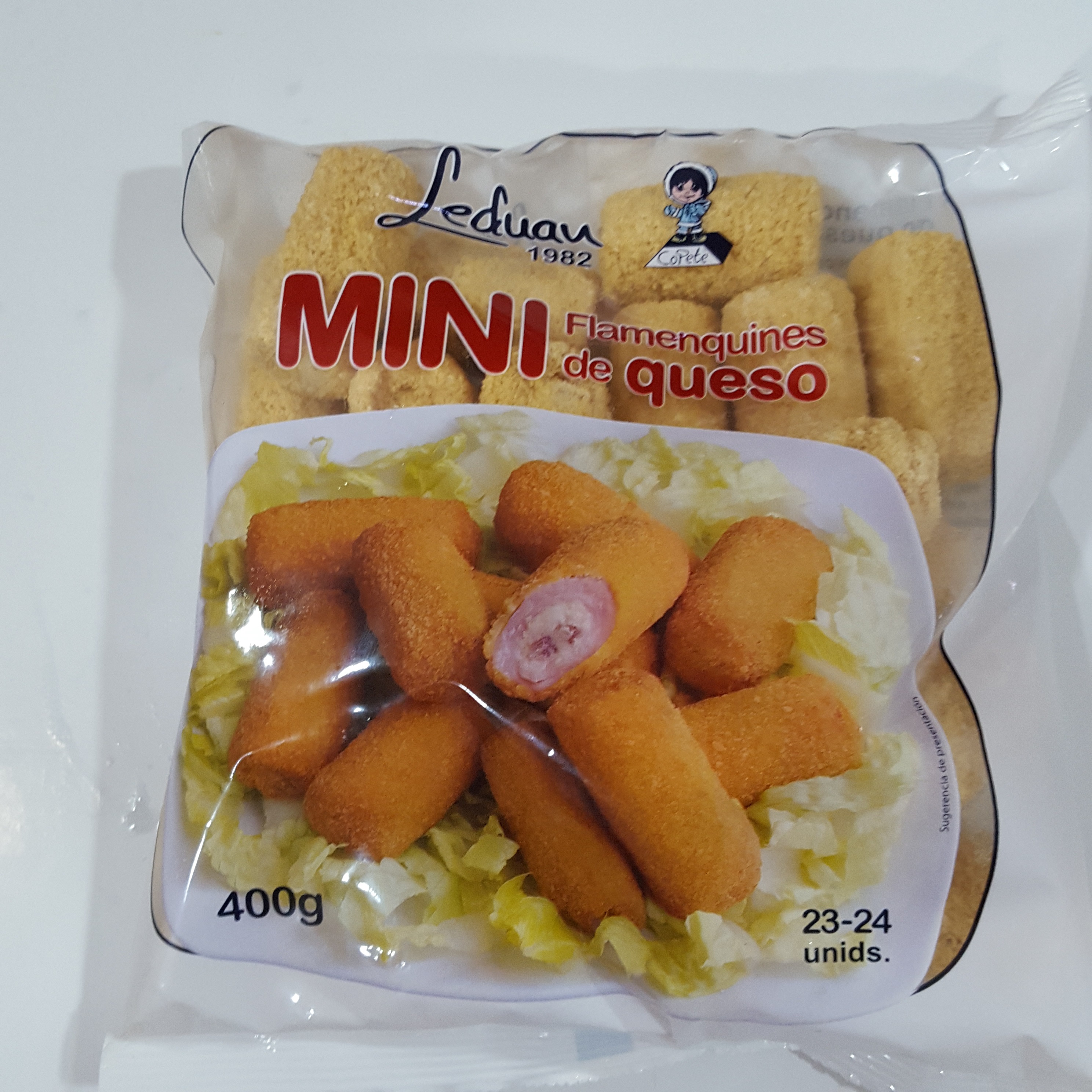MINI FLAMENQUIN QUESO Y JAMON LEDUAN 12X400G