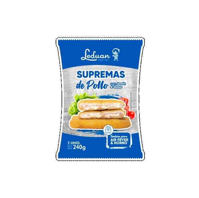 SUPREMA POLLO JAMON Y QUESO LEDUAN (16X2UN)
