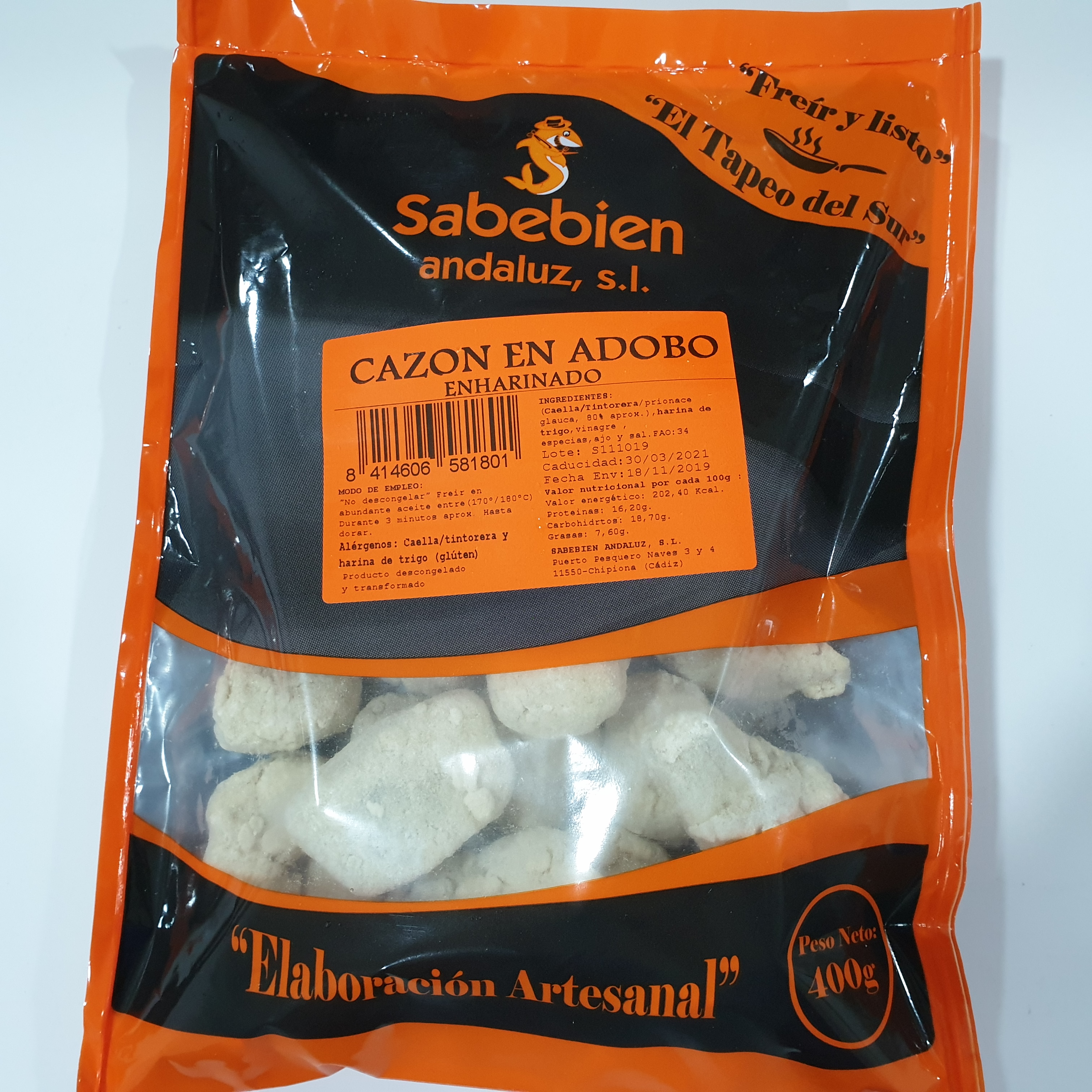 BOLSA CAZON ADOBO ENH. SABEBIEN 8X400GR