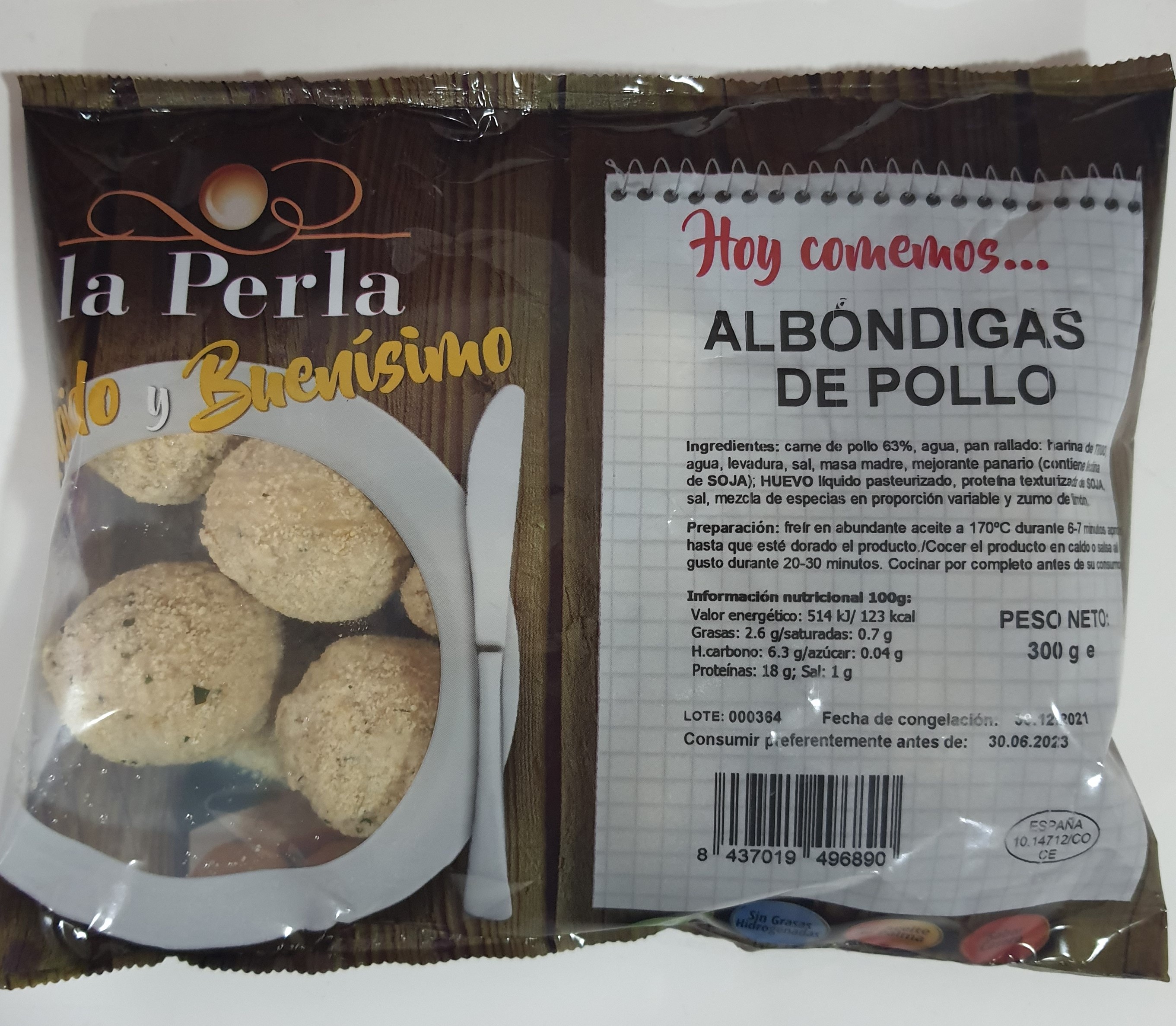 ALBONDIGAS DE POLLO LA PERLA 12X300G