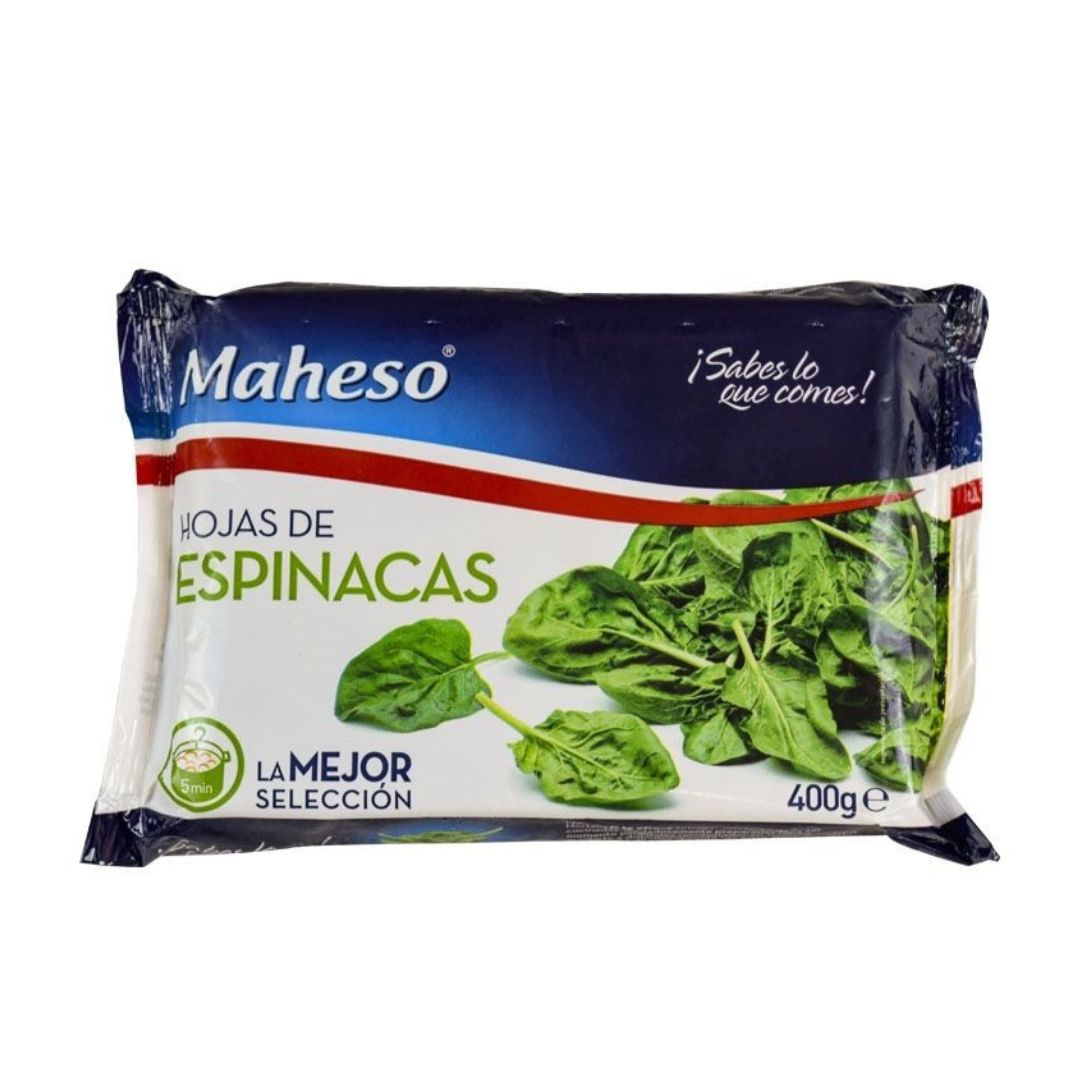 ESPINACA HOJA EXTRA MAHESO 12X400GR