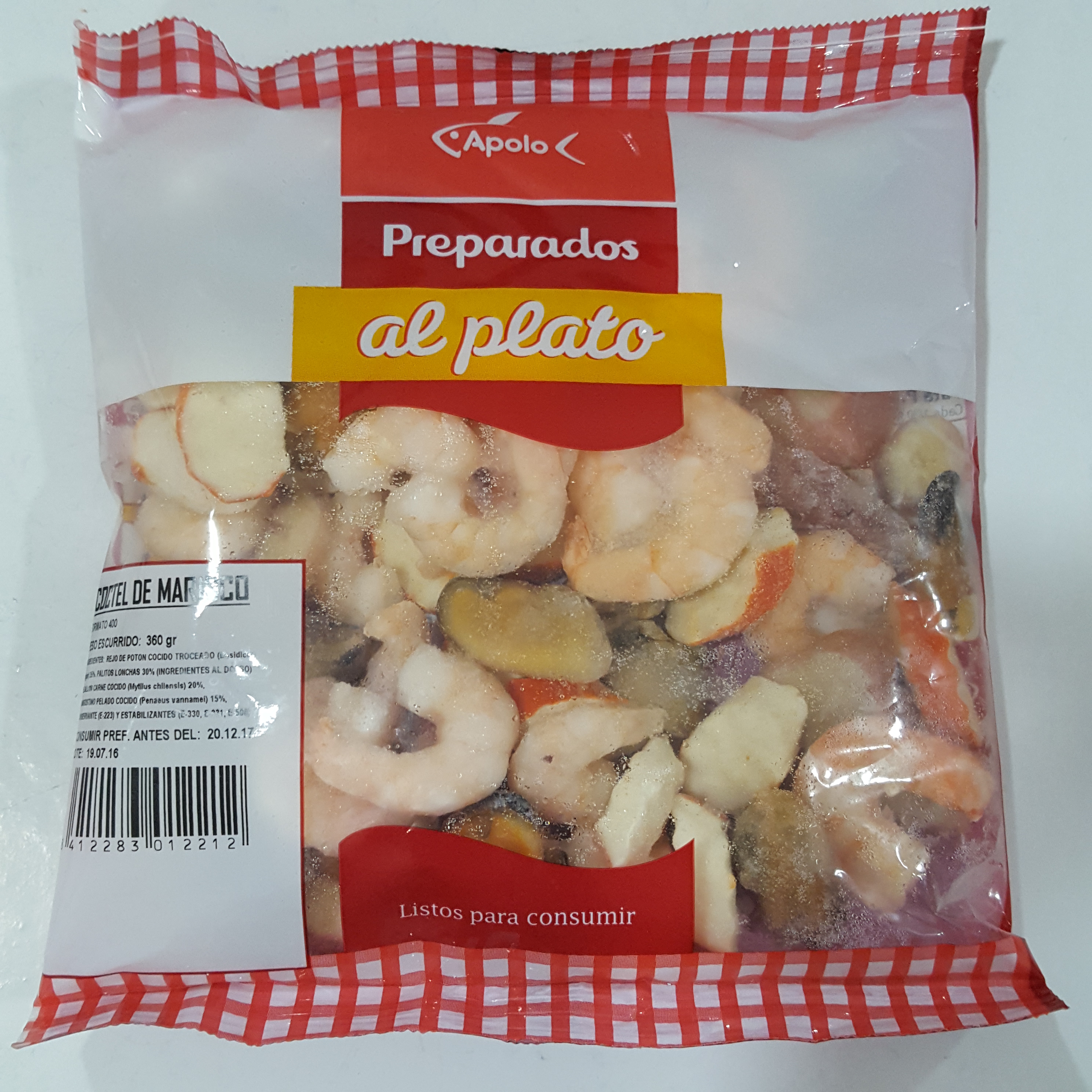 BOLSA COCTEL DE MARISCO APOLO 12X400GR