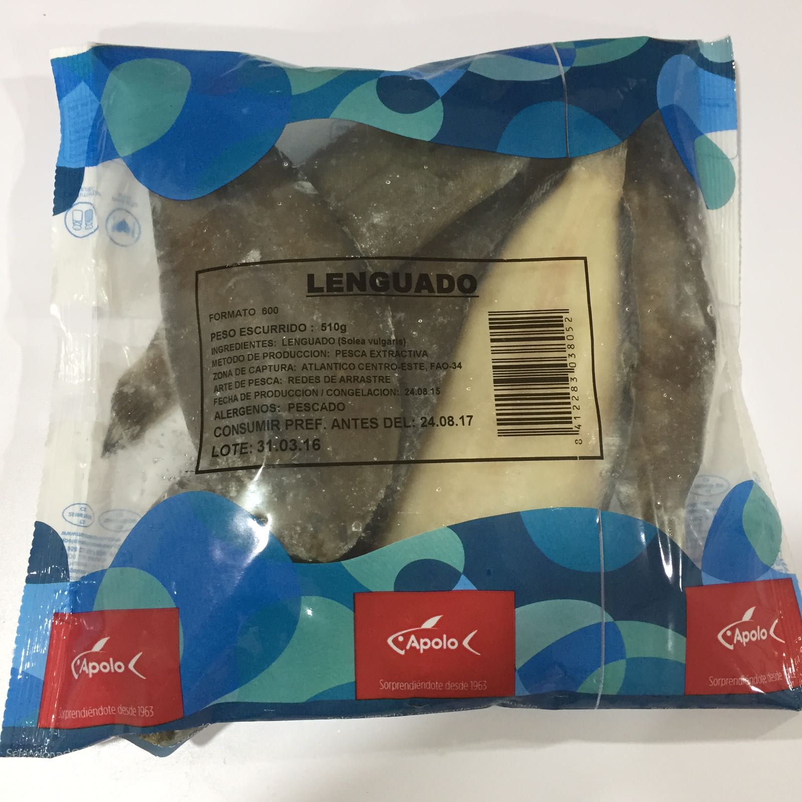 LENGUADO APOLO 8X600GR