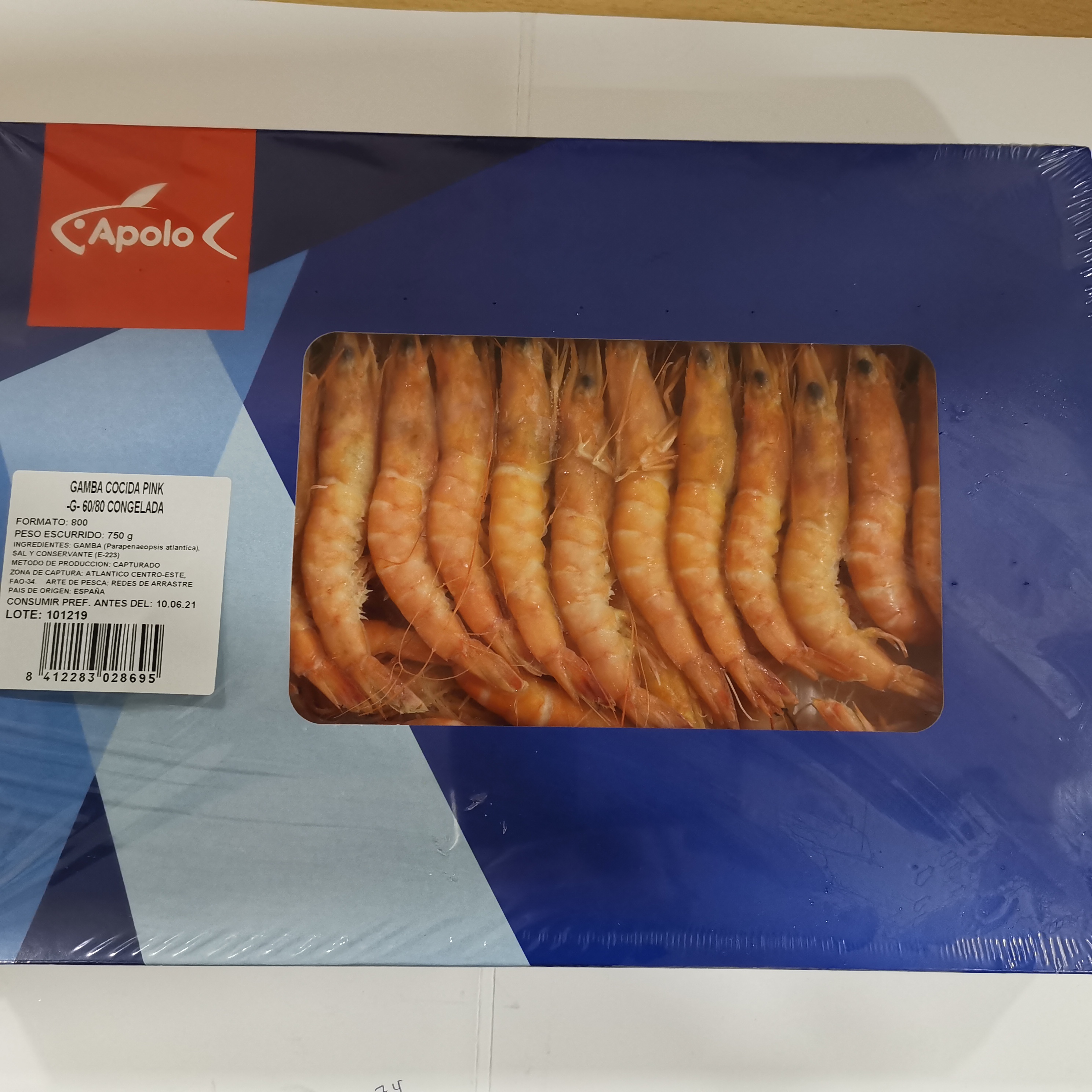 GAMBA COCIDA (60/80) APOLO 5X800GR
