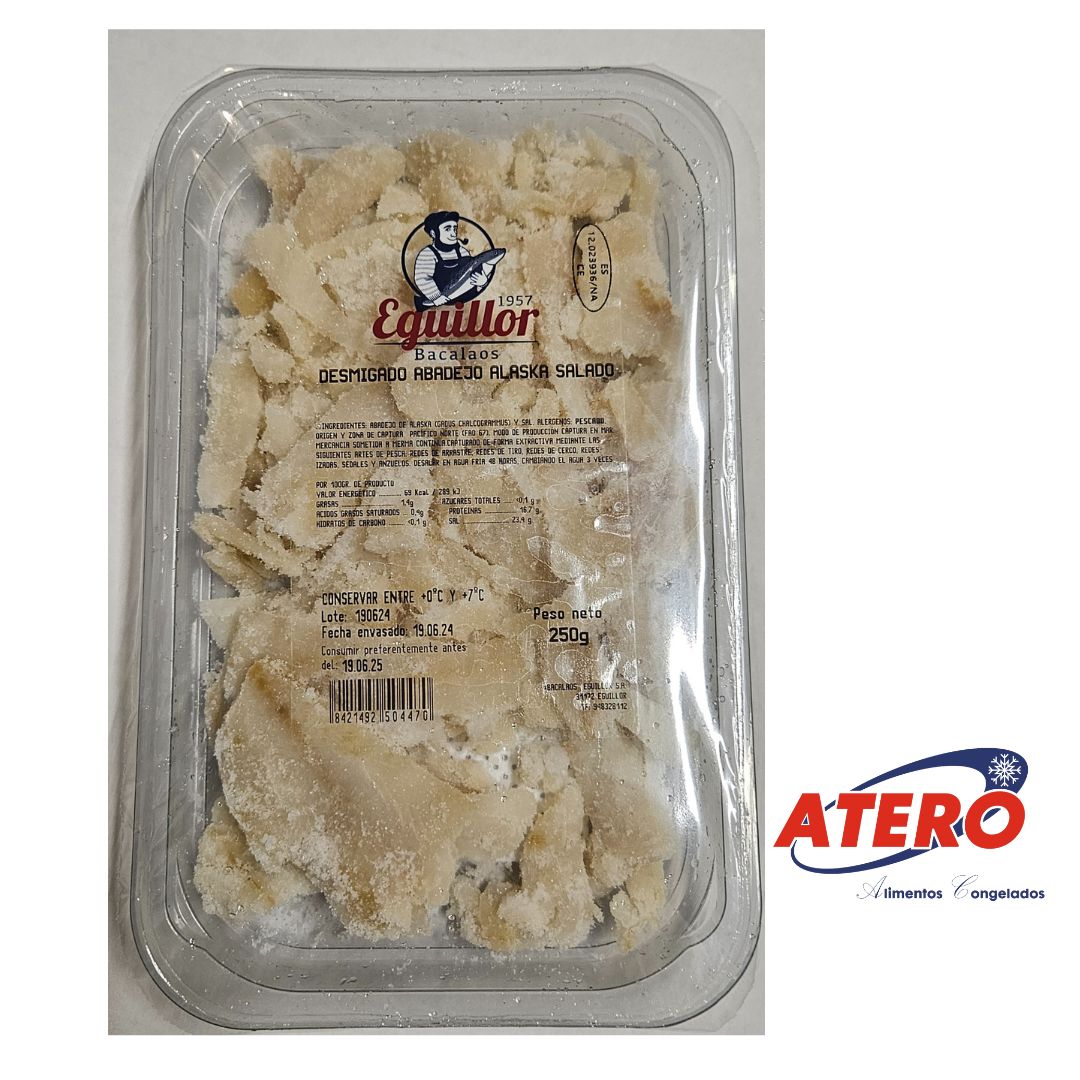 BANDEJA DESMIGADO ABADEJO SALADO EGUILLOR 12X250GR