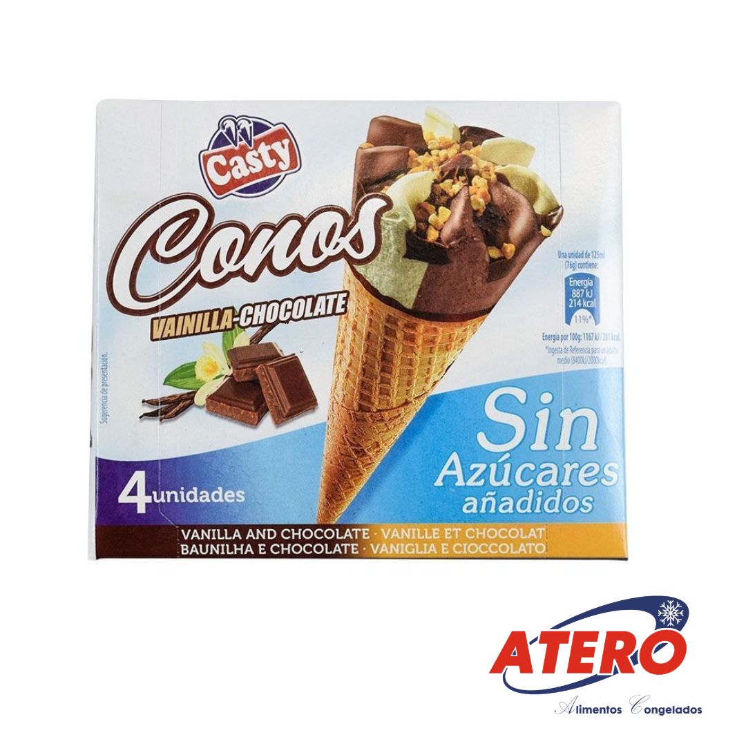 CONO VAIN-CHOCO SIN AZUCAR CASTY (6X4UN)
