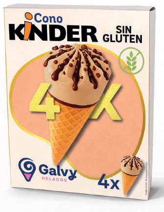 CONOS KINDER SIN GLUTEN GALVY (6X4UD)